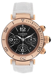Cartier Pasha Seatimer Czarny/Skóra Ø41.5 mm W3030018