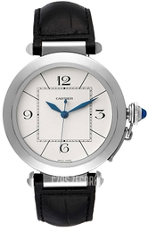 Cartier Pasha Srebrny/Skóra Ø42 mm W3107255