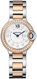 Cartier Ballon Bleu De Cartier Srebrny/18 karatowe różowe złoto Ø28 mm W3BB0025