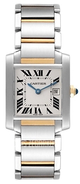Cartier Tank Francaise Medium Srebrny/Stal 30.4x25.05 mm W51012Q4