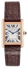 Cartier Tank Solo Srebrny/Skóra 31x24.4 mm W5200024