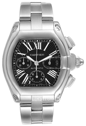 Cartier Roadster Czarny/Stal 47.6x42.8 mm W62020X6