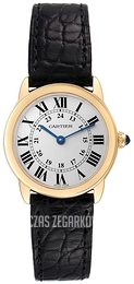 Cartier Ronde Solo Srebrny/Skóra Ø29.5 mm W6700355