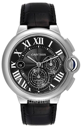 Cartier Ballon Blue Czarny/Skóra Ø47 mm W6920052