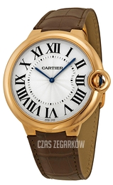 Cartier Ballon Blue Srebrny/Skóra Ø46 mm W6920054