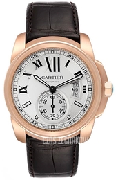 Cartier Calibre de Cartier Srebrny/Skóra Ø42 mm W7100009
