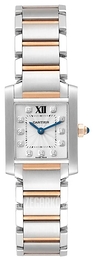 Cartier Tank Francaise Srebrny/18 karatowe różowe złoto WE110004