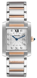 Cartier Tank Francaise Srebrny/18 karatowe różowe złoto WE110005