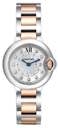 Cartier Ballon Blue Srebrny/18 karatowe różowe złoto Ø28.6 mm WE902030