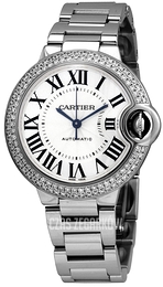 Cartier Ballon Blue Srebrny/18 karatowe białe złoto Ø33 mm WE902035