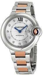 Cartier Ballon Blue Srebrny/18 karatowe różowe złoto Ø33 mm WE902044