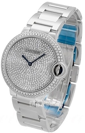 Cartier Ballon Blue Zestaw diamentów/18 karatowe białe złoto Ø36 mm WE902045