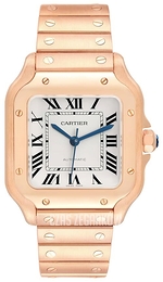 Cartier Santos De Cartier Biały/18 karatowe różowe złoto WGSA0008