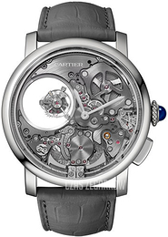 Cartier Rotonde De Cartier Srebrny/Skóra Ø45 mm WHRO0023