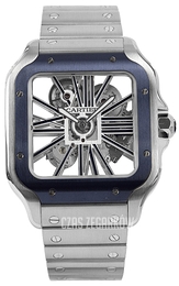 Cartier Santos De Cartier Szkieletowa tarczy/Stal WHSA0026