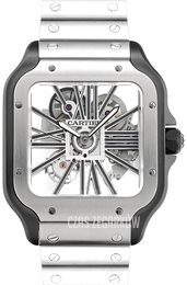 Cartier Santos De Cartier Szkieletowa tarczy/Stal WHSA0027