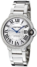 Cartier Ballon Blue Srebrny/18 karatowe białe złoto Ø36.6 mm WJBB0008