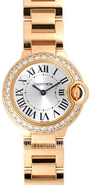 Cartier Ballon Blue Srebrny/18 karatowe różowe złoto Ø28 mm WJBB0015