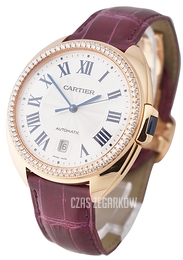 Cartier Cle De Cartier Srebrny/Skóra Ø40 mm WJCL0012