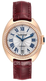 Cartier Cle De Cartier Srebrny/Skóra Ø35 mm WJCL0013