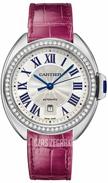 Cartier Calibre de Cartier Srebrny/Skóra Ø35 mm WJCL0014