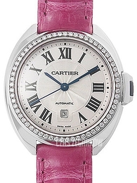 Cartier Cle De Cartier Srebrny/Skóra Ø31 mm WJCL0015