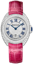 Cartier Cle De Cartier Srebrny/Skóra Ø31 mm WJCL0017