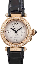 Cartier Pasha De Cartier Srebrny/Skóra Ø35 mm WJPA0012