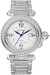 Cartier Pasha De Cartier Srebrny/18 karatowe białe złoto Ø35 mm WJPA0014