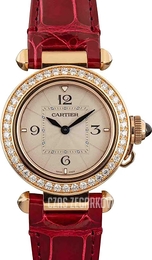 Cartier Pasha De Biały/Skóra Ø30 mm WJPA0017