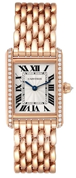 Cartier Tank Louis Srebrny/18 karatowe różowe złoto WJTA0020