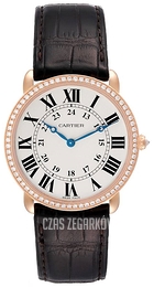 Cartier Ronde Srebrny/Skóra Ø36 mm WR000651