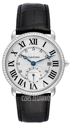 Cartier Ronde Srebrny/Skóra Ø40 mm WR007018