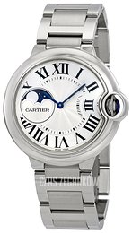 Cartier Ballon Blue Srebrny/Stal Ø37 mm WSBB0021