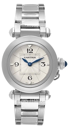 Cartier Pasha De Biały/Stal Ø30 mm WSPA0021