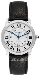 Cartier Ronde Solo De Cartier Srebrny/Skóra Ø36 mm WSRN0021