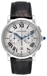 Cartier Rotonde De Cartier Srebrny/Skóra Ø40 mm WSRO0002