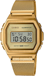 Casio Vintage Ekran LCD/Stal w odcieniu złota A1000MG-9EF