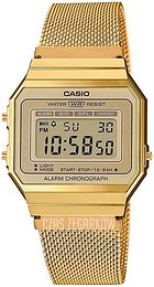 Casio Collection Ekran LCD/Stal w odcieniu złota A700WEMG-9AEF