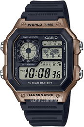 Casio Ekran LCD/Żywica z tworzywa sztucznego AE-1200WH-5AVEF