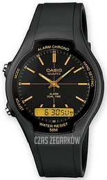 Casio Collection Czarny/Żywica z tworzywa sztucznego Ø39 mm AW-90H-9EVEF
