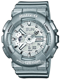 Casio Baby-G Srebrny/Żywica z tworzywa sztucznego Ø46 mm BA-110GA-8AER