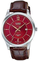Casio Beside Czerwony/Skóra Ø39 mm BEM-151L-4A