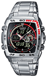 Casio Edifice Czarny/Stal 46x40 mm EFA-122D-1AVEF