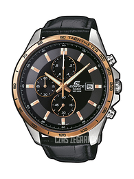 Casio Edifice Czarny/Skóra Ø48.6 mm EFR-512L-1AVEF