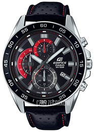 Casio Edifice Czarny/Skóra Ø47 mm EFV-550L-1AVUEF