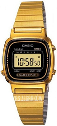 Casio Classic Ekran LCD/Stal w odcieniu złota 25x30 mm LA-670WGA-1DF