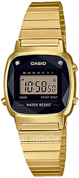 Casio Retro Ekran LCD/Stal w odcieniu złota LA670WEGD-1EF