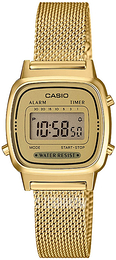 Casio Retro Ekran LCD/Stal w odcieniu złota LA670WEMY-9EF