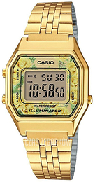 Casio Collection Ekran LCD/Stal w odcieniu złota LA680WEGA-9CEF